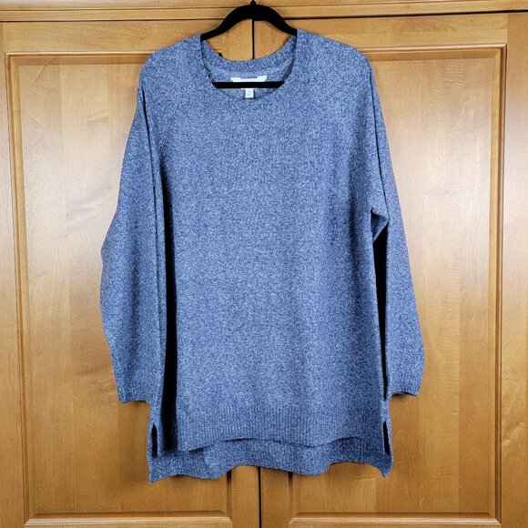 NWT Market & Spruce Ryann Blue Marled Textured Sweater - 2X - Picture 3 of 7